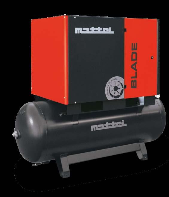 BLADE 4 5 7 Quietly Efficient and Robust When compared to other compressors the BLADE s very low rotational speed, a distinctive feature of a Mattei compressor, means more air, greater reliability,