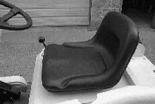 OPERATION OPERATOR SEAT The operator seat is a stationary fixed back style.