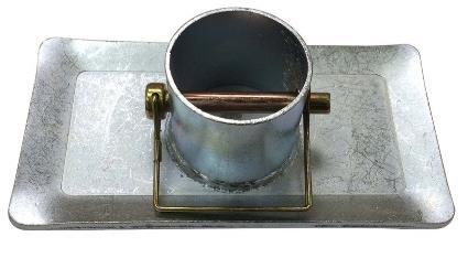 Jack Foot Plate w/ Lock Pin 7-1/4" x 3-3/4" Rectangle foot plate