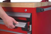 LOCKING AND SECURITY MECHANISMS INTEGRATED LOCK-IN MECHANISM Integrated lock-in mechanism Automatically activated when lifting the handle up The drawer or