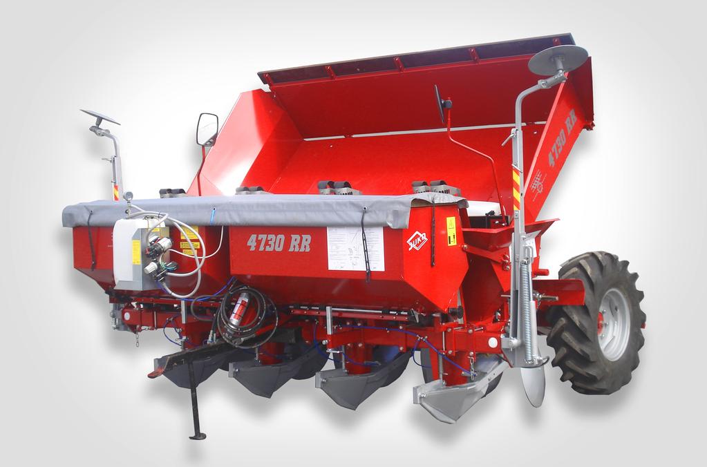 POTATO PLANTER JUKO 4720 and 4730 Juko 4-row potato planters are designed for large potato planting areas. With versatile optionals these planters are suitable for most kind of potato planting.