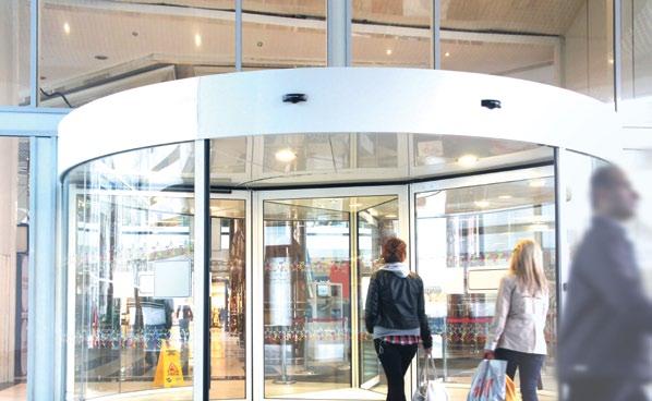 When passage traffic is so high for standard doors to handle, Metaxdoor GRA automatic revolving doors are used.