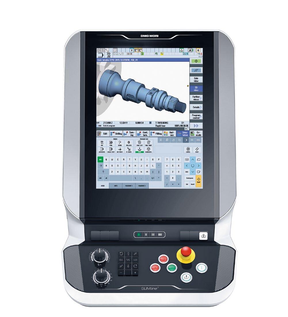 + 19-inches multi-touch display + 66 % more pixels + 45 swivel range + expanded memory capacity + 3D control technology 19 19 DMG MORI Multi-Touch Control Panel and SIEMENS MORE EFFECTIVE OPERATIONS