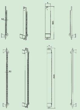 KM6 Shielded Front Panels Ejector Handles For use in situations where a high level of screening is required these extruded front panels are supplied complete with stainless steel fingers to make
