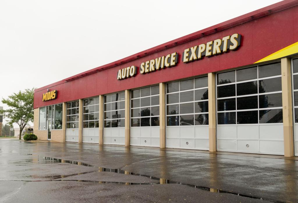 Tenant Overview Midas is an American chain of automotive service centers headquartered in Palm Beach Gardens, Florida.