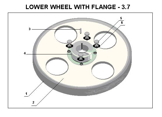 Lower Wheel assembly 3.7 ITEM PART NAME PART NO.
