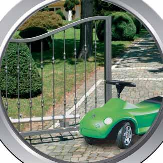 Reassuringly reliable The softstart and softstop functions which are integrated into the drive as standard, ensure quiet and safe gate movement.