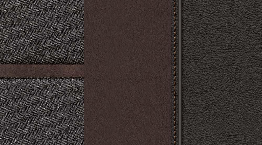 Alcantara 02 Baza Grey cloth with Brown Alcantara