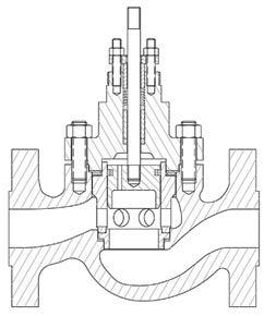 Typical Globe Valve Spring-Diaphragm Actuator Provides Smooth Control Open Actuator Linkage - Exposed to