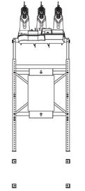 16 JOSLYN HI-VOLTAGE OVERHEAD RECLOSERS & SWITCHES TriMod reclosers Typical substation installation Typical substation adjustable frame-mount installation Phase no. 3 52.3" (1,328 mm) Phase Phase no.
