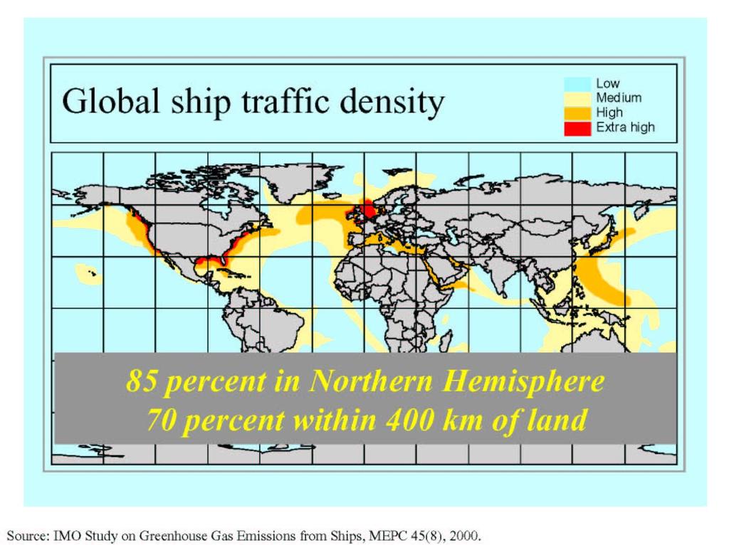 Traffic Density of Global Shipping Highest off