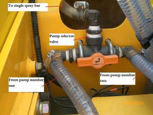 With a single spray bar, to use the auxiliary pump, the pump