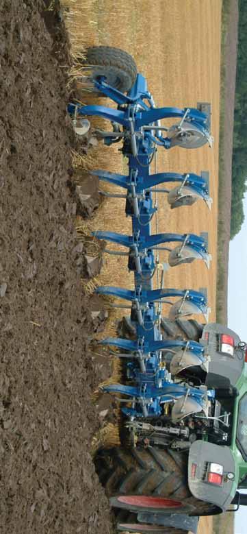 The plough alignment can be fine tuned, and thereby all side forces can be balanced out, for minimum draft requirement and diesel consumption.