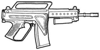 but during the design time the FAL locking system (tilting block) was replaced by M16-type rotating bolt.