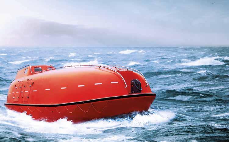 BOATS NAVY & COAST GUARD TOTALLY ENCLOSED LIFEBOATS Heavy duty boats for use in most demanding situations Hull structure of seawater resistant aluminum; strong, less damage responsive and maintenance