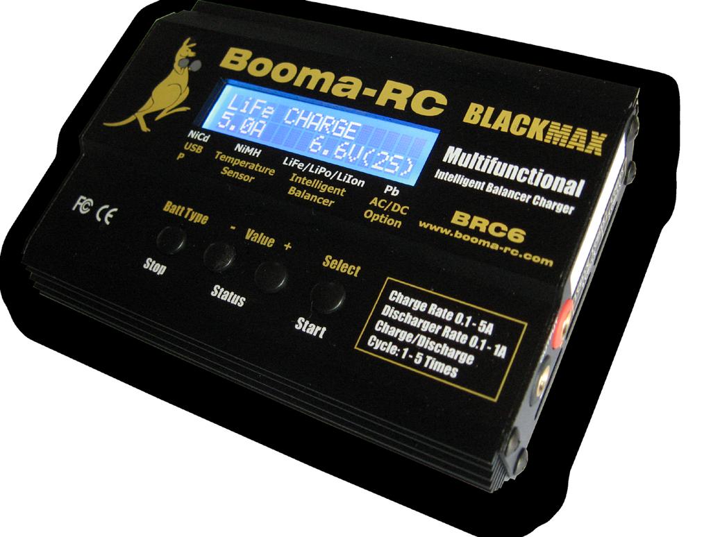 Booma-RC BLACKMAX BALANCE CHARGER/DISCHARGER FOR LiFe/LiPo/LiIon/NiCd/NiMH/PB BATTERIES Dual Charge