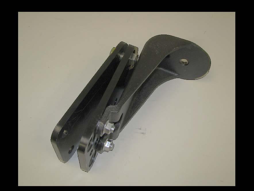 9. Mount upper actuator bracket to adapter/support plate assembly. Secure with 1/2 in.