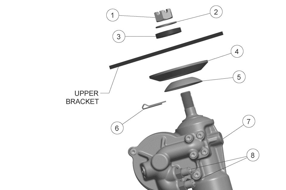 1/4 spacer(s) go between lower socket and lower bracket when applicable (refer to