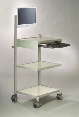 Safety base made of stainless steel with 5 twin castors for hard floors Round seat