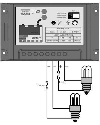 heating and/or fire. Step 1: Load Wiring The TRACER load output connection will provided battery voltage to system loads such as lights, pumps, motors, and electronic devices.