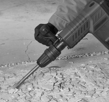 For low temperatures, the demolition hammer reaches the full impact rate only after a certain time.