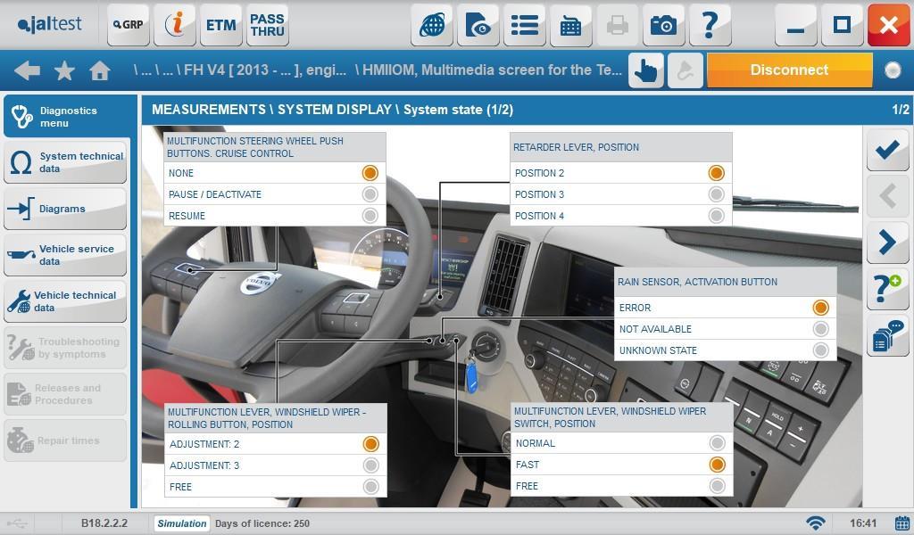 3.6. Trailer Image 10 System Display in HMIIOM system - Technical releases and procedures to carry out the PRETRIP in the following refrigeration systems: Carrier Vector 1500 and 1800 MT and Thermo