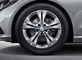 light-alloy wheels, painted himalayas grey with a high-sheen finish, with 225/45 R 18 front and 245/40 R 18 rear tyres (option; not available for Mercedes-AMG models) R17 5-twin-spoke light-alloy