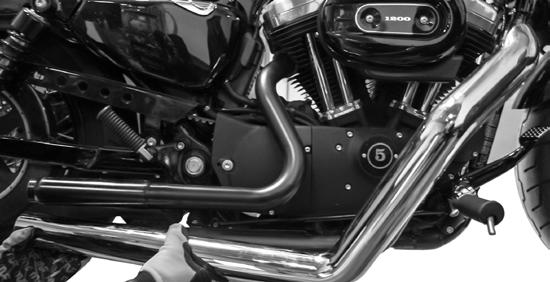 INSTALLATION INSTRUCTIONS 9. Attach the heat shields to the front and rear head pipes using the heat shield clamps.