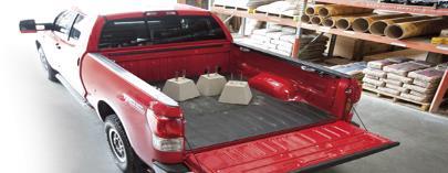 '13 TUNDRA ACCESSORIES Exterior Cargo Net Bed Mat Custom-crafted to fit the Tundra truck bed.