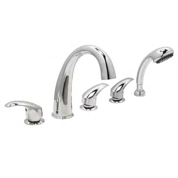 Faucet Set 8 GPM (Average) @ 60 PSI at ideal in-home plumbing conditions Huntington Brass Fast Fill 5 Piece Faucet Set Color/Finish: Chrome Features: Jewel Arched