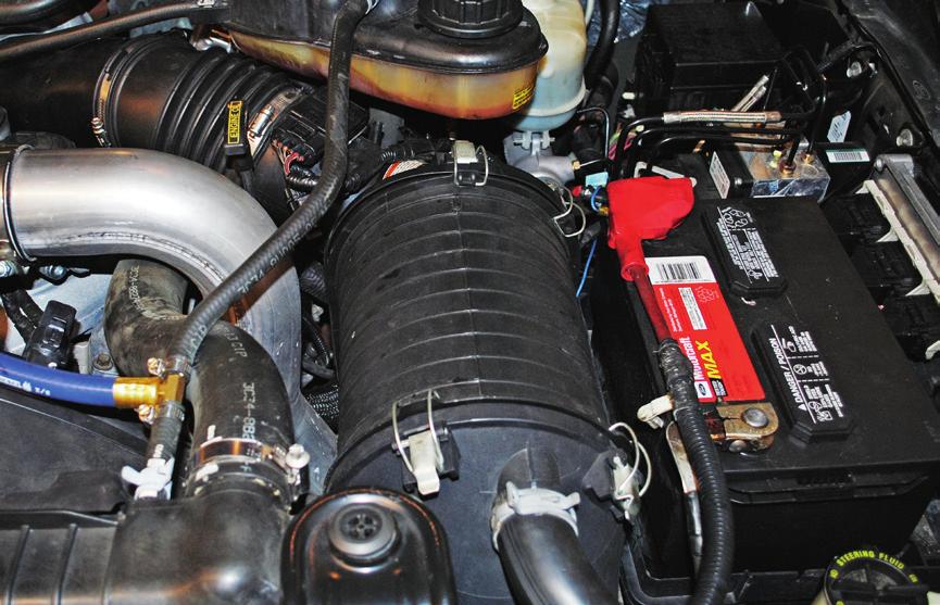 Installation of the Sinister Diesel Cold Air Intake requires removal of the plumbing to the turbo intake.
