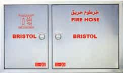CABINETS Horizontal Fire Hose and Extinguishers Cabinet One compartment to house up to 2 nos. of either 4.5 Kg or 6 Kg DP extinguisher, 9 liter.