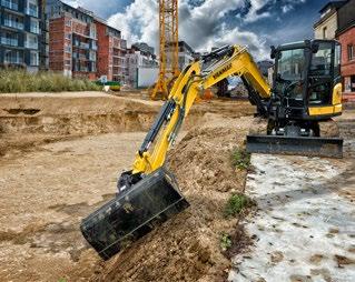a compact excavator.