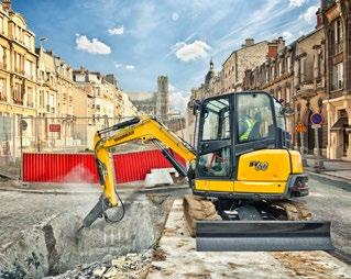 IDEAL FOR URBAN JOBSITES The SV60 benefits from a very short rear overhang