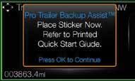use the Pro Trailer Backup Assist with Fifth Wheel and Gooseneck type