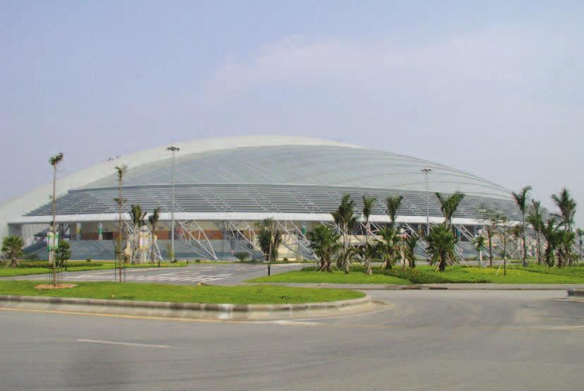 Macau East Asian Games Dome Macau Guangzhou Stadium China The translucency of the roof creates a very pleasant daytime type of lighting that does not dramatise.