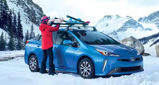 ALL WHEEL DRIVE ELECTRIC The 2019 Prius is the only passenger hybrid vehicle with an available electric on-demand All Wheel Drive system.