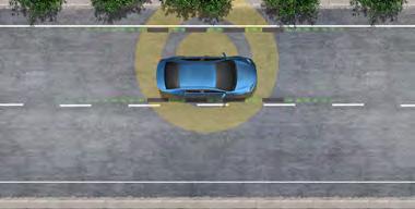 distance between you and the vehicle directly in front of you.