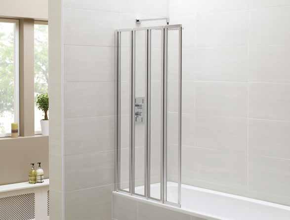 for out of true walls H:1400mm x W:800mm 4 panel folding design Polished Silver 20mm adjustment for out of true walls H:1400mm x W:300mm Polished Silver 20mm adjustment