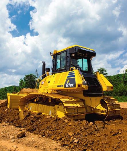 Tough and Reliable Low-drive PLUS undercarriage Komatsu s low-drive Parallel Link Undercarriage System (PLUS) is extraordinarily tough, with excellent