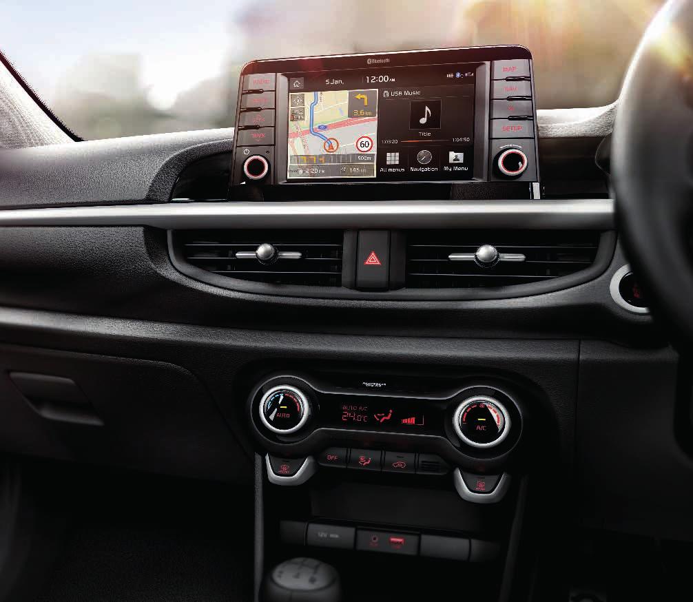 Always a step ahead. The Picanto is loaded with smart ways to keep you in touch, informed and fully connected.