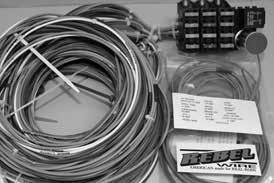 Turn Signal, Elec. Choke and 1 Accessory wire, Fusible Link and Rubber Grommett. This kit does not include wiring for electric radiator fan or fuel pump. RW-16...$235.
