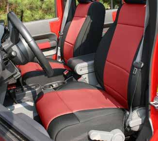 CUSTOM FIT NEOPRENE SEAT COVERS Protect your Jeep s interior with these Custom Fit Neoprene Seat Covers from Rugged Ridge.