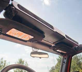 CB RADIO MOUNT The Rugged Ridge CB Radio Mount offers you this easy to install solution. The CB Radio Mount conveniently mounts over the rearview mirror for an easy reach.