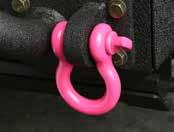 Molded of energy-absorbing polyurethane, these D-ring isolators easily snap over the outer perimeter of your shackle