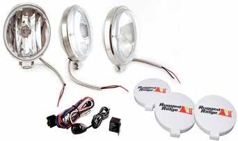 HALOGEN LIGHTING Designed, engineered, and tested to optimize your time on the trails, our lights are constructed with heavy-duty stamped steel housings, and crystal glass lenses set in shock