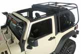 The pulling force applied by the Velcro helps to tighten and shape the soft top.
