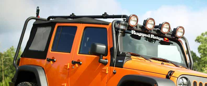 SHERPA JK ROOF RACK SYSTEM The Sherpa Roof Rack System by Rugged Ridge is an easy bolt-on solution for two and four-door Wranglers that requires no modifications to the body of your Jeep.