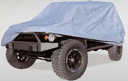 WATER RESISTANT CAB/FULL COVERS Custom fit Rugged Ridge Cab Covers protect your vehicles interior from dust, dirt and light showers.