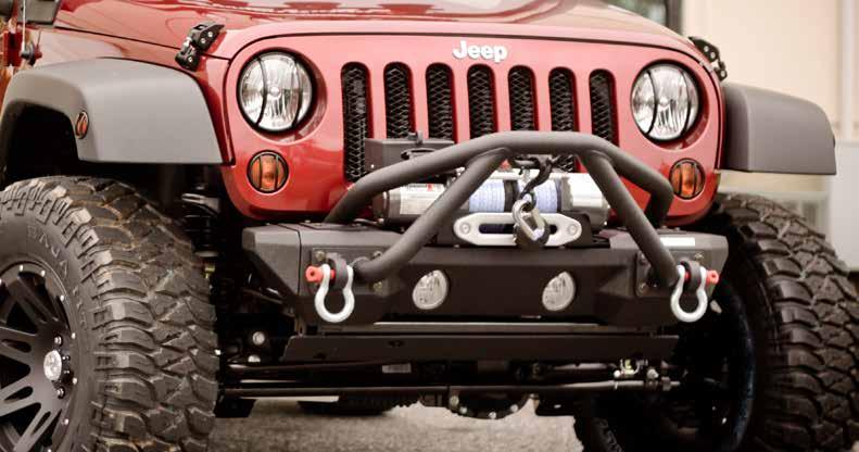The All Terrain Modular Bumper System is built from black powder coated steel and has a renewed focus on style and